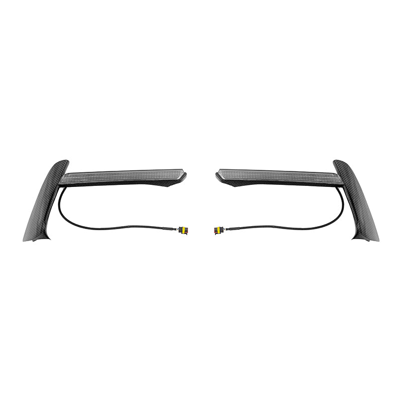 2020-Up Corvette C8 DRY CARBON FIBER Sequential LED DRL Light Bar Bezel Insert