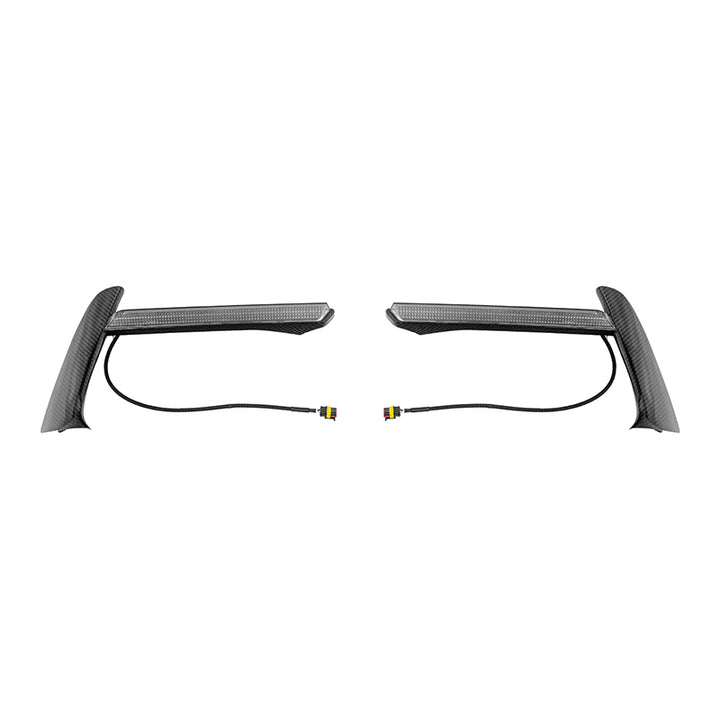 2020-Up Corvette C8 DRY CARBON FIBER Sequential LED DRL Light Bar Bezel Insert