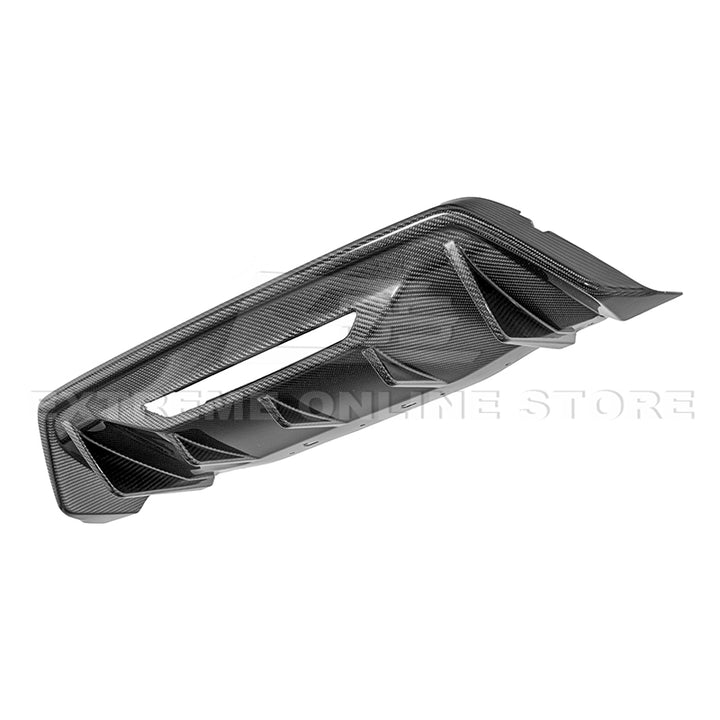 2024+ Ford Mustang Rear Finned Dry CArbon Fiber Bumper Diffuser