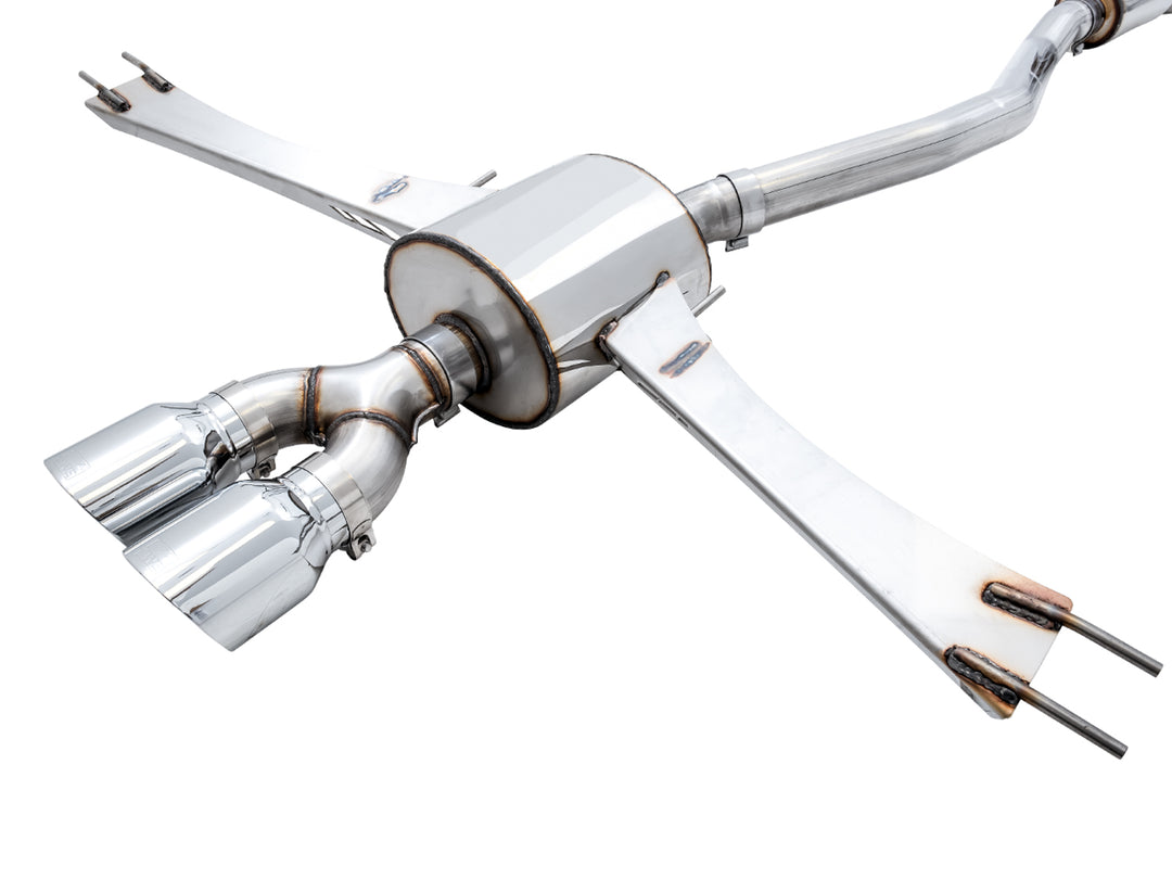 AWE Touring Edition Exhaust for 10th Gen Civic Si Coupe / Sedan (includes Front Pipe) - Dual Chrome Silver Tips