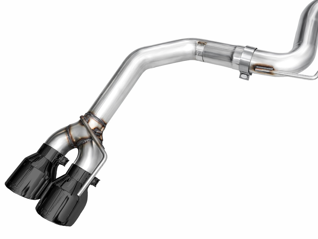 AWE Track Edition Exhaust for S650 Ford Mustang GT Fastback - Quad Diamond Black Tips