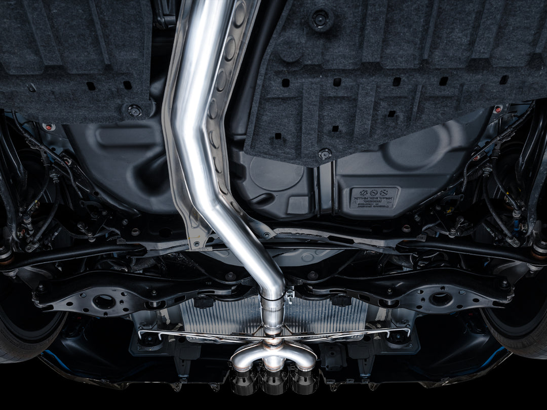 AWE Track Edition Exhaust for FL5 Civic Type R - Triple Diamond Black Tips