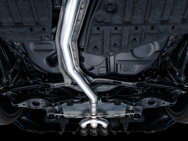 AWE Track Edition Exhaust for FL5 Civic Type R - Triple Diamond Black Tips
