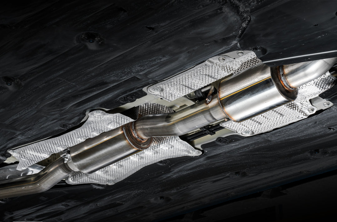 AWE Touring Edition Exhaust for FK8 Civic Type R (includes Front Pipe and DualPhase Mid Pipe) - Triple Diamond Black Tips