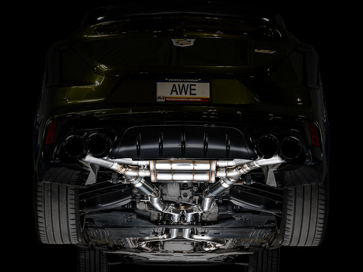 AWE SwitchPath™ Exhaust for Cadillac CT4-V Blackwing - Diamond Black Tips