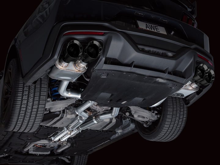 AWE SwitchPath™ Exhaust for S650 Ford Mustang Dark Horse - Quad Diamond Black Tips