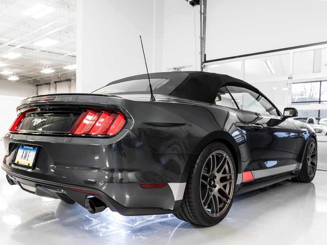 AWE Touring Edition Axle-back Exhaust for S550 Mustang EcoBoost - Diamond Black Tips