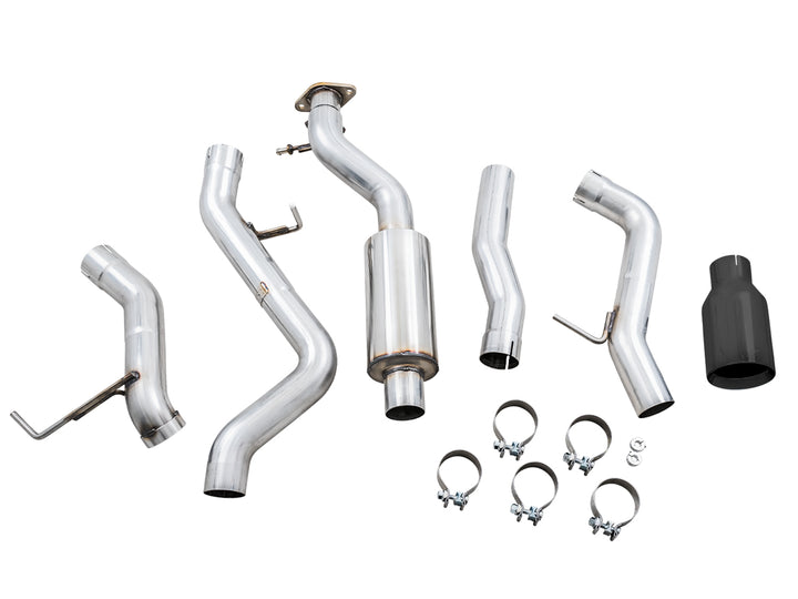 AWE 0FG Catback Exhaust for Ford Bronco with BashGuard™ - Single 5" Diamond Black Tip