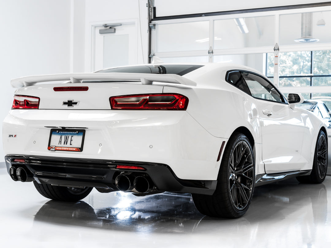 AWE Touring Edition Axle-back Exhaust for Gen6 Camaro SS / ZL1 / LT1 - Diamond Black Tips (Quad Outlet)