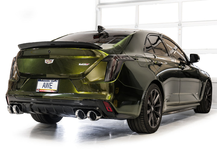 AWE SwitchPath™ Exhaust for Cadillac CT4-V Blackwing - Chrome Silver Tips
