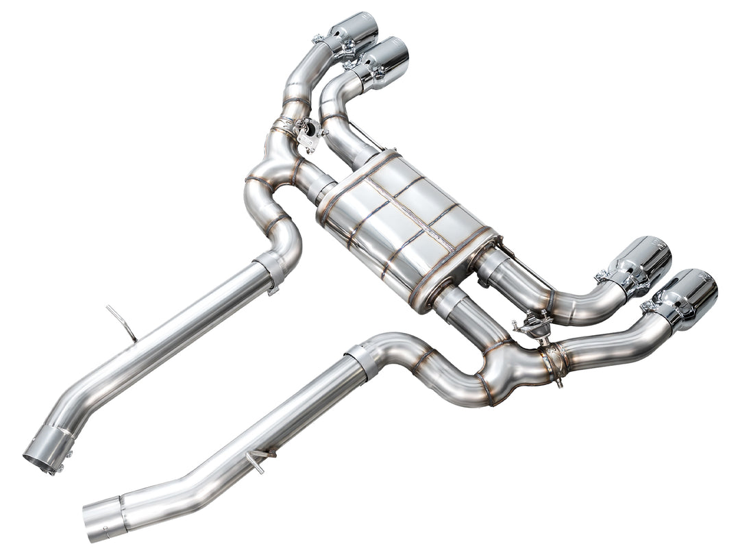 AWE Valved SwitchPath™ Axleback Exhaust for BMW F97 X3 M / F98 X4 M - Chrome Silver Tips