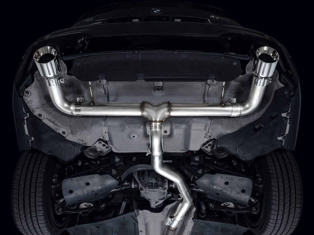 AWE Track Edition Axleback Exhaust for BMW G2X 330i/430i - Chrome Silver