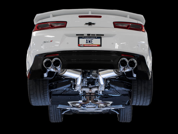 AWE Touring Edition Axle-back Exhaust for Gen6 Camaro SS / ZL1 / LT1 - Chrome Silver Tips (Quad Outlet)