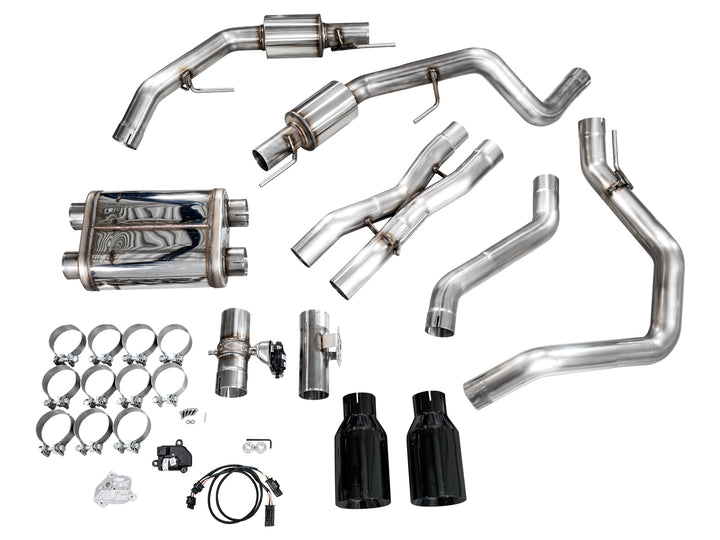 AWE SwitchPath™ Exhaust for Gen 3 Raptor R - Diamond Black Tips