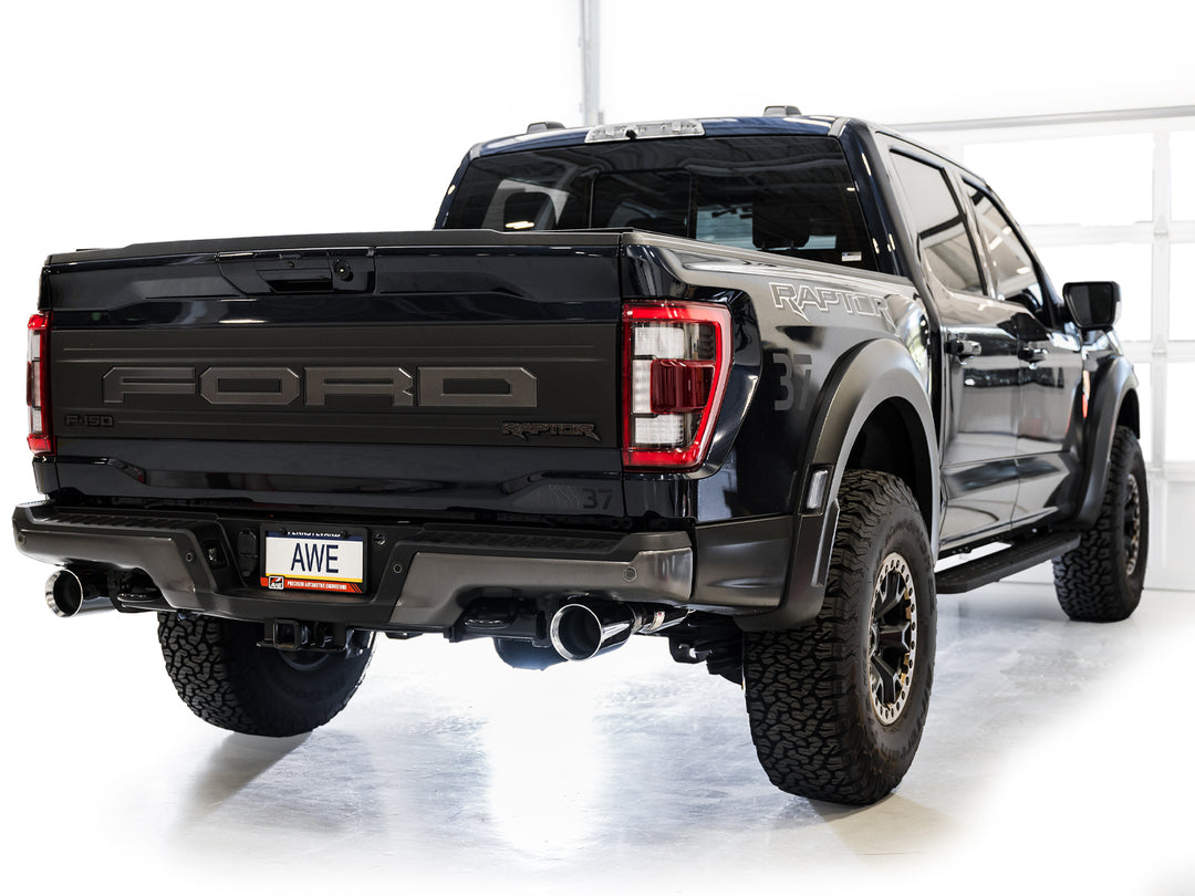 AWE SwitchPath™ Exhaust for Gen 3 Raptor - Chrome Silver Tips