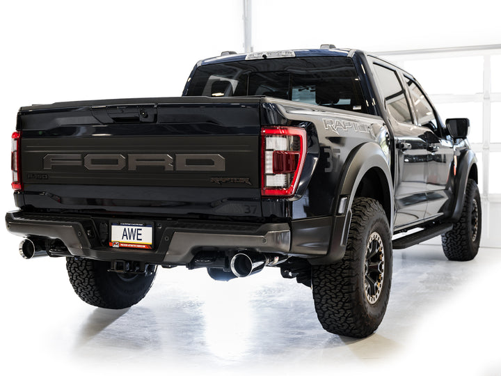 AWE SwitchPath™ Exhaust for Gen 3 Raptor - Chrome Silver Tips