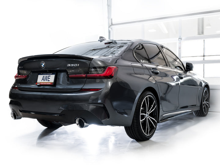 AWE Touring Edition Axle Back Exhaust for BMW G2X 330i/430i - Chrome Silver