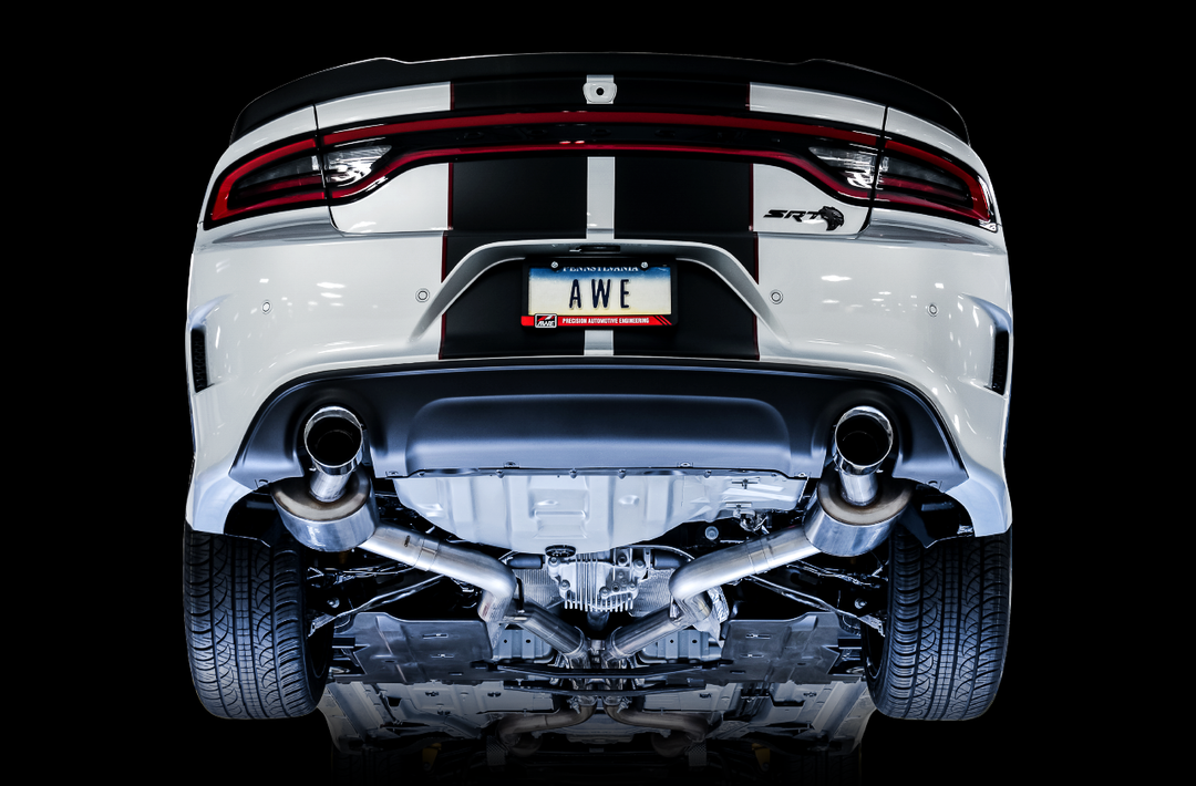 AWE Touring Edition Exhaust for 15+ Charger 6.4 / 6.2 SC - Chrome Silver Tips