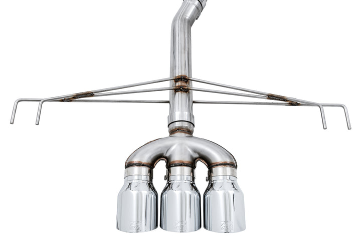 AWE Track Edition Exhaust for FK8 Civic Type R (includes Front Pipe) - Triple Chrome Silver Tips