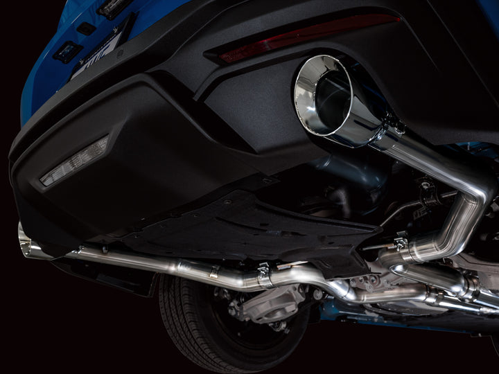 AWE Track Edition Exhaust for S650 Ford Mustang GT Fastback - Dual Chrome Silver Tips