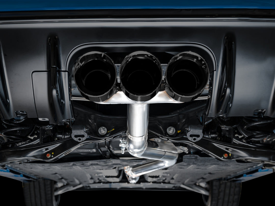 AWE Track Edition Exhaust for FL5 Civic Type R - Triple Diamond Black Tips