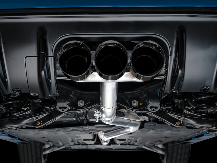 AWE Track Edition Exhaust for FL5 Civic Type R - Triple Diamond Black Tips