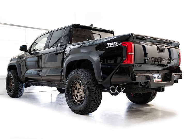 AWE 0FG Exhaust for 4th Gen Toyota Tacoma - Dual Chrome Silver Tips