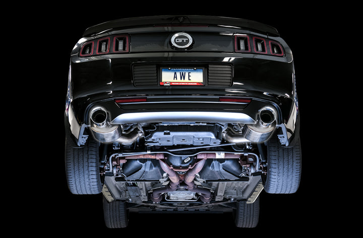 AWE Touring Edition Axle-back Exhaust for the S197 Ford Mustang GT - Chrome Silver Tips