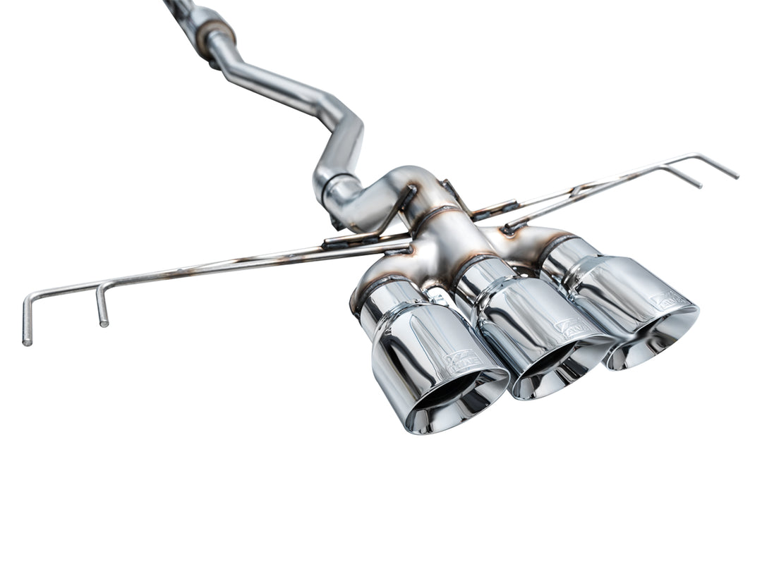 AWE Track Edition Exhaust for FL5 Civic Type R - Triple Chrome Silver Tips