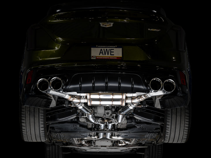 AWE SwitchPath™ Exhaust for Cadillac CT4-V Blackwing - Chrome Silver Tips