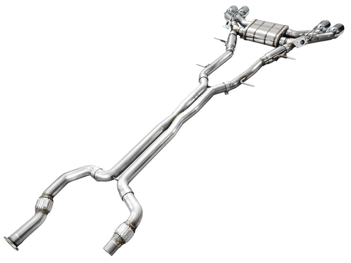 AWE SwitchPath™ Exhaust for Cadillac CT4-V Blackwing - Chrome Silver Tips