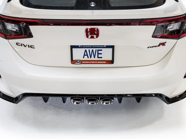 AWE Track Edition Exhaust for FL5 Civic Type R - Triple Chrome Silver Tips