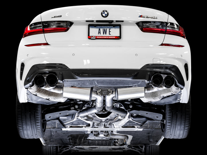 AWE Non-Resonated Touring Edition Exhaust for G2X M340i / M440i - Diamond Black Tips