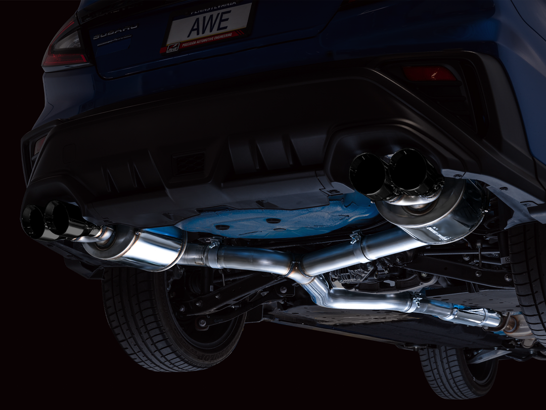 AWE Touring Edition Exhaust for VB Subaru WRX - Diamond Black Tips
