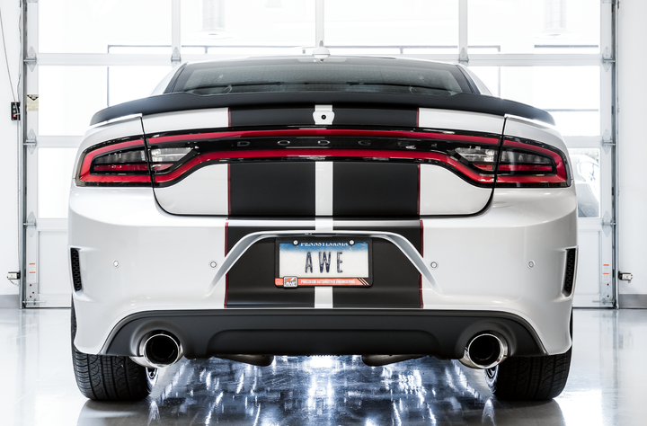 AWE Touring Edition Exhaust for 17+ Charger 5.7 - Chrome Silver Tips