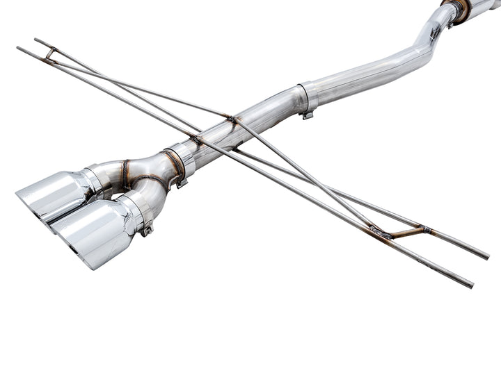 AWE Track Edition Exhaust for 10th Gen Civic Si Coupe / Sedan (includes Front Pipe) - Dual Chrome Silver Tips