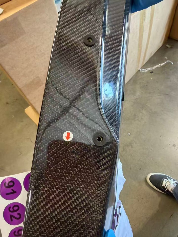 2009-15 Cadillac CTS-V Sedan Full Carbon Fiber Wickerbill Rear Trunk Spoiler outlet 650-BKCF-C-47 650-BKCF