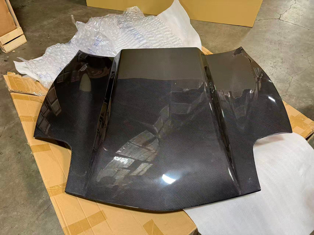 Corvette C5 Front Cow Vented Hood Cover outlet Type 1 HOOD-955-BKCF