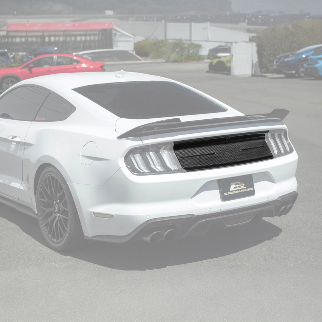 2018-2023 Ford Mustang Carbon Fiber Factory Style Rear Trunk Deck Lid Applique Panel Cover