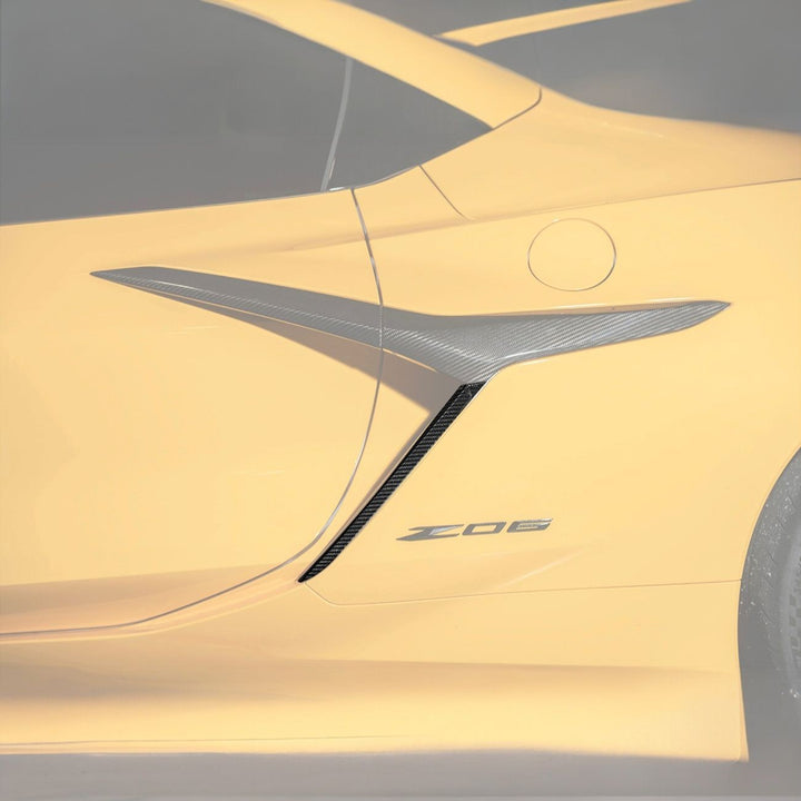 Corvette C8 Dry Carbon Fiber Side Air Intake Door Garnish Lower Trim