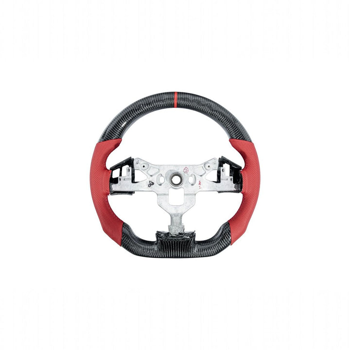 Corvette C6 Carbon Fiber Round Top Flat Bottom Steering Wheel &amp; Control Covers