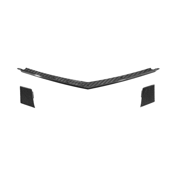 Corvette C8 Carbon Fiber Front Grille Tow Cover Kit