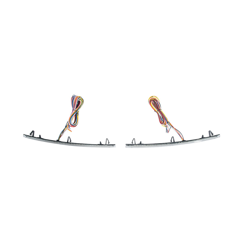 Corvette C7 Rear Bumper Diffuser Clear Lens Red LED Reflector Lights