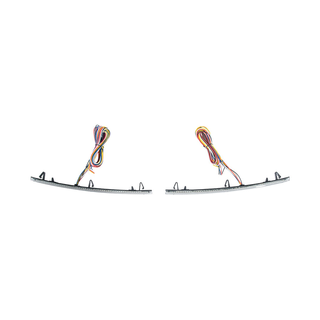 Corvette C7 Rear Bumper Diffuser Clear Lens Red LED Reflector Lights