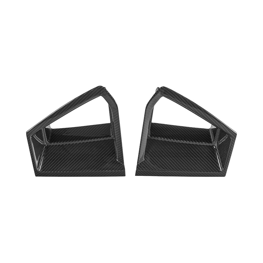 2024-Up Ford Mustang Carbon Fiber DarkHorse Style Front Grille Side Nostril Air Intake Trim Covers
