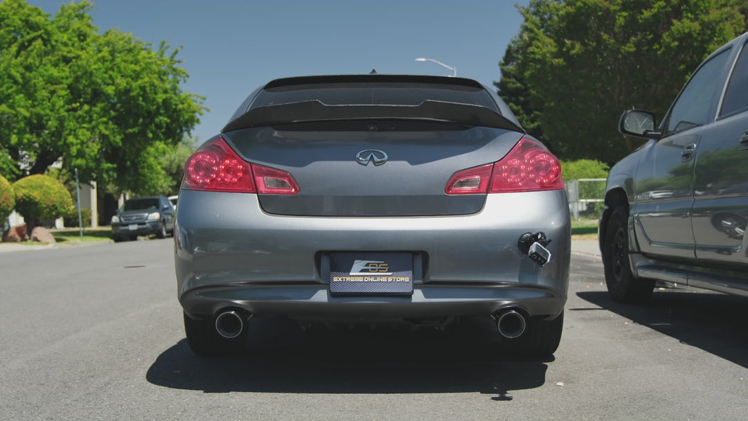 2007-2014 Infiniti G35 G37 Sedan Muffler Delete Axle Back Dual Burnt Tips Exhaust