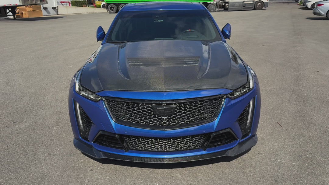 2020-Up Cadillac CT5 V | Blackwing CARBON FIBER Front Bumper Hood Vented Cover