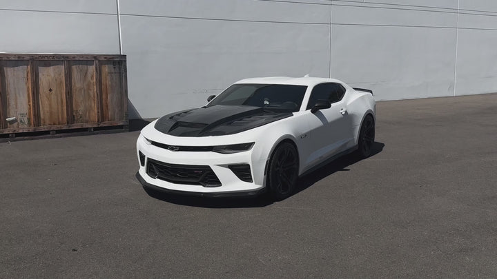 2016-2024 Chevrolet Camaro Carbon Fiber Terminator Style Front Bumper Hood Replacement