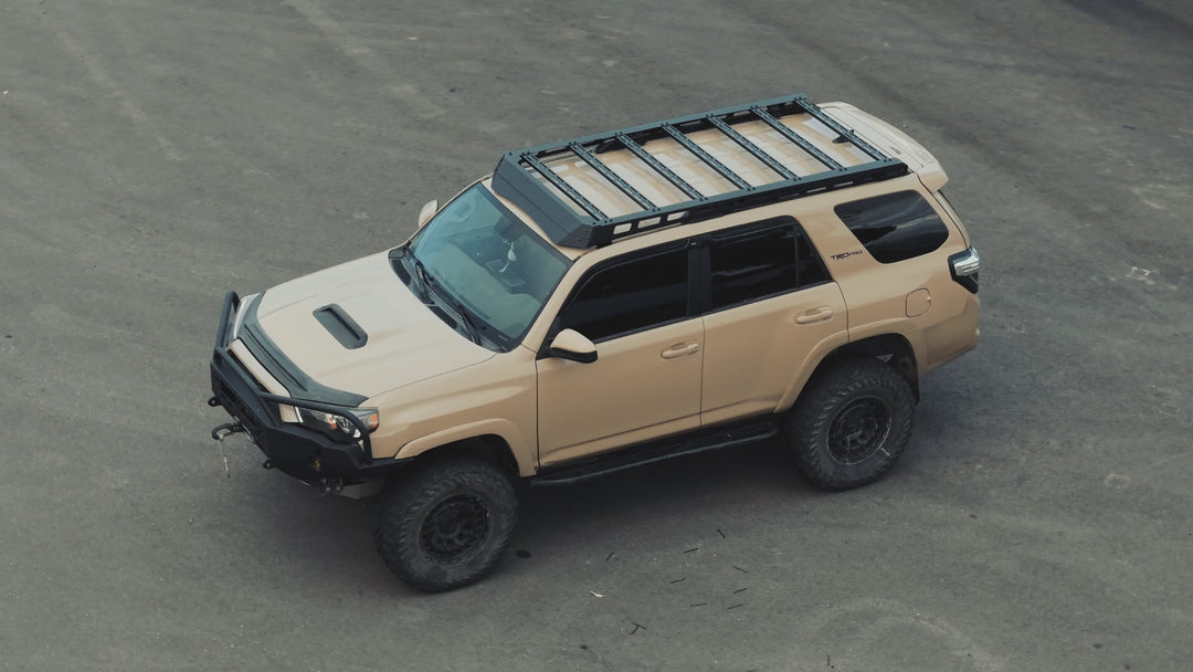 2010-24 Toyota 4Runner V2 Carbon Steel Black Top Roof Rack Cargo Carrier