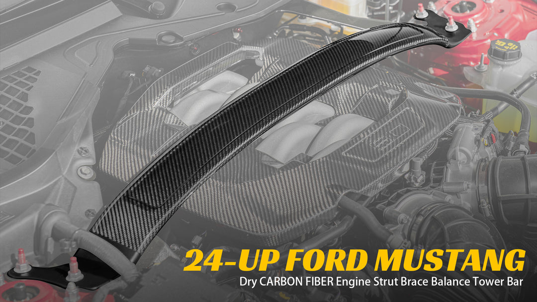 2024-Up Ford Mustang Dry Carbon Fiber Engine Cover